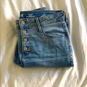 Light wash high rise jeans